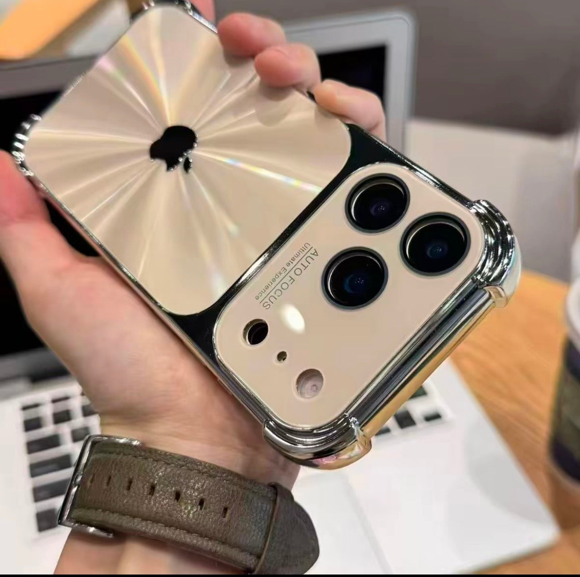 3D Glass Metal Case For iPhone